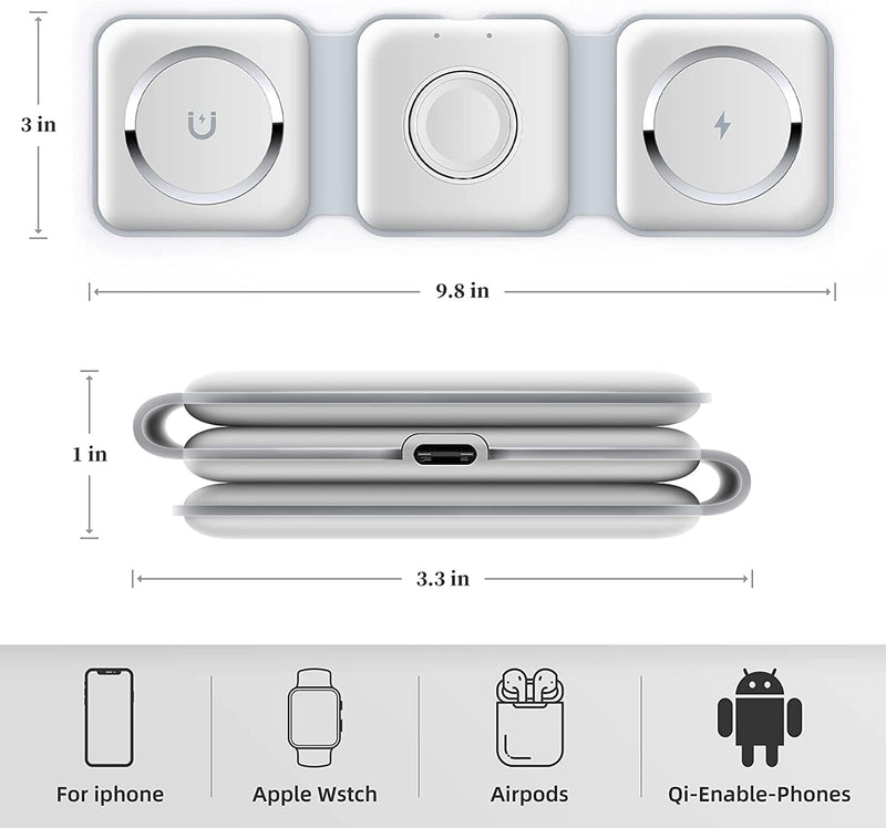3-in-1 Wireless Charging Pad | قاعدة شحن لاسلكية 3 في 1