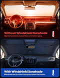 Before and After Windshield Sun Shade Comparison