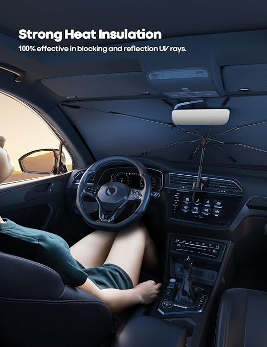 Foldable Windshield Sunshade with Storage Bag