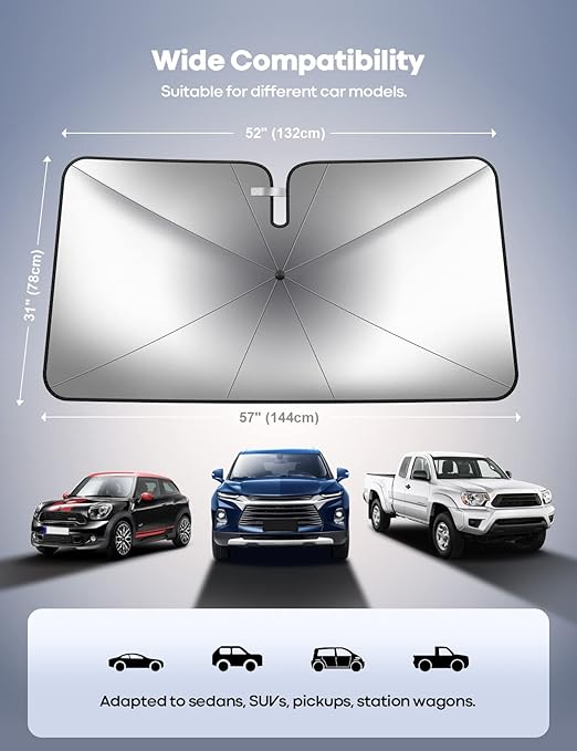Universal Car Windshield Sun Shade Umbrella
