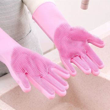 2pcs – Silicone Washing Gloves قفازات غسيل سيليكون (قطعتان)
