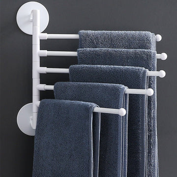 Seamless Suction Cup Towel Rack حامل مناشف بمصاصة شفط بدون حفر